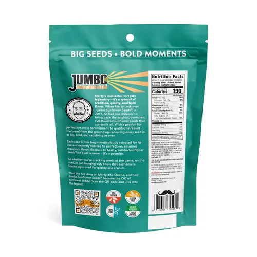 Vista 2 de JUMBO SUNFLOWER SEEDS, Ranch, 16 onzas (paquete de 6)