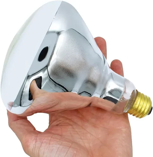 Vista 5 de lumenivo Bombilla de calor BR40 de 250 W, lámpara de calor transparente, lámpara de calor para baño, bombillas calentadoras de alimentos, bombilla