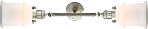 Vista 4 de Innovations 208-SN-G181-LED 2 luces vintage regulable LED accesorio de baño, níquel satinado cepillado