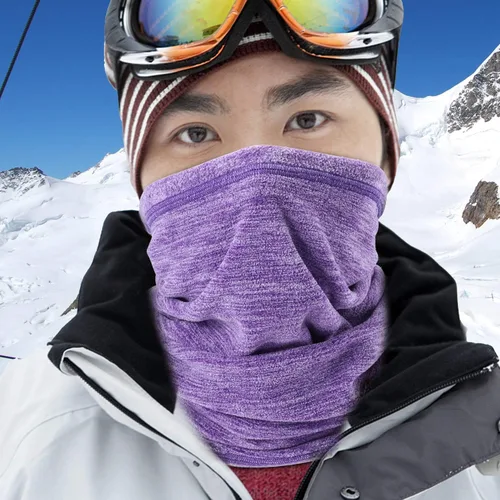 Vista 3 de WTACTFUL - Bufanda cubrebocas de forro polar suave y abrigado para el clima frío y deportes al aire libre