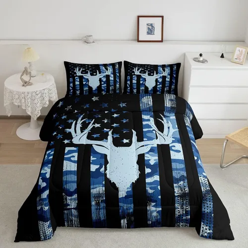 Vista 51 de Juego de edredón con siluetas de oso para niños, tamaño individual, decoración de Navidad para niños y niñas, adultos, edredón de plumón de pinos