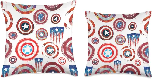 Vista 3 de Marvel Capitán América - Cojín para cojín (16.0 x 16.0 in), multicolor