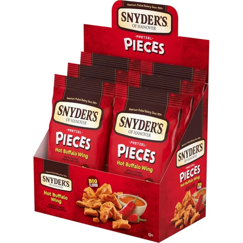 Vista 8 de Snyder's of Hanover Piezas de pretzel, ala de búfalo caliente, 3.25 onzas, (paquete de 6)