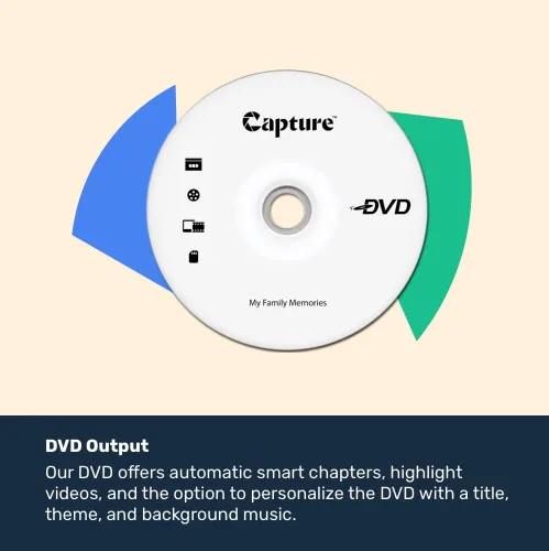 Vista 6 de Kit de envío de digitalización: servicio para transferir 20 artículos de medios analógicos a salida digital y DVD VHS de video a digital