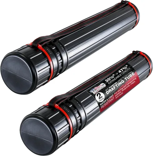 Vista 8 de U.S. Art Supply Tubo grande para póster – telescópico ajustable de 30-1/4 a 47-3/4 pulgadas – Tubo de almacenamiento duradero de 4-7/8 pulgadas
