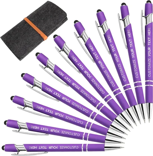 Vista 55 de Bolígrafos personalizados con lápiz óptico y grabado gratis, bolígrafos personalizados para negocios, graduación, aniversarios (hasta 500 unidades)
