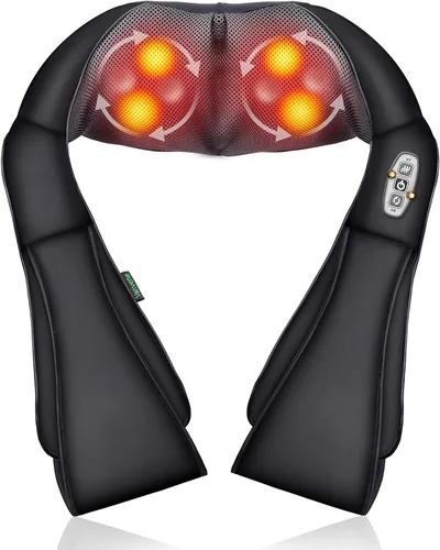 Vista 6 de Comfier Masajeador de espalda y cuello, cojín de asiento de masaje de tejido profundo, almohadilla para silla de masaje para alivio completo