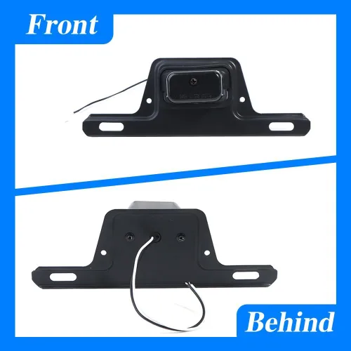 Vista 4 de Jsorum - Luz LED negra para matrícula, resistente al agua, 12 V CC, soporte de placa con luz, accesorios de automóvil, lámpara sumergible universal