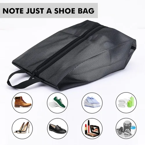 Vista 3 de Fixwal Bolsas de zapatos para viajes, Negro