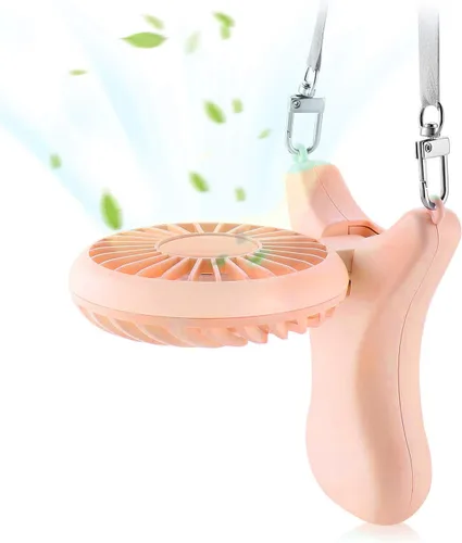 Vista 6 de OUTXE Funme - Mini ventilador de mano de 3500 mAh, pequeño ventilador personal portátil recargable por USB, para maquillaje y belleza, para mujeres