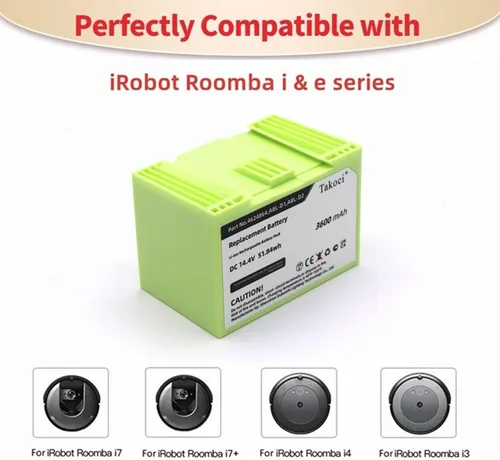 Vista 2 de Batería de repuesto de 3600 mAh para IROBOT Roomba i7 / 7150 / i7+ / 7550 / e5 / e6 / i3 / i4 / e5 / e5 / e5152 / e5154, aspiradora serie More e e i