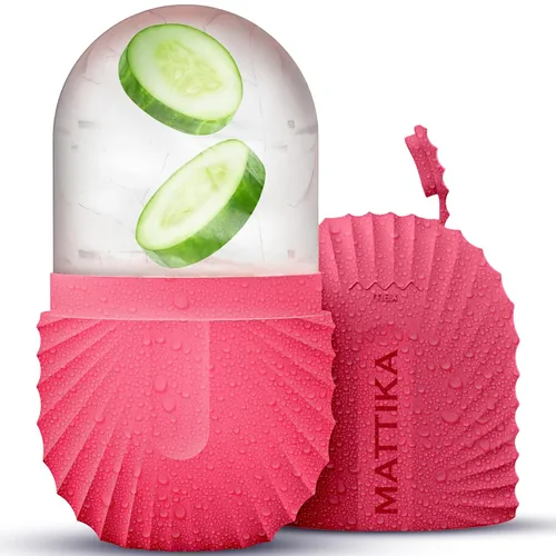 Vista 6 de Rodillo de hielo para cara y ojos – Rodillo de hielo facial para hinchazón debajo de los ojos, rodillo facial de silicona reutilizable masajeador