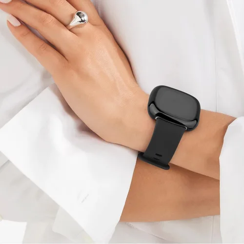 Vista 6 de Tobfit Funda protectora de pantalla para Fitbit Sense 2 / Fitbit Versa 4, TPU chapado en suave alrededor de la cubierta protectora sensible al tacto