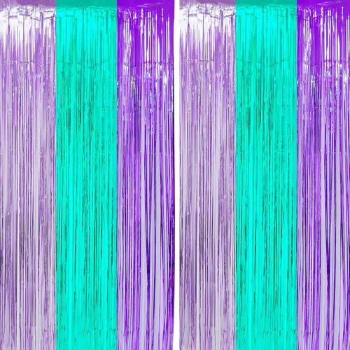 Vista 7 de Viva Las Vegas - Cortinas de flecos de papel de aluminio para fiesta de casino - Viva Las Vegas Game Night Birthday Photo Backdrops Backdrops