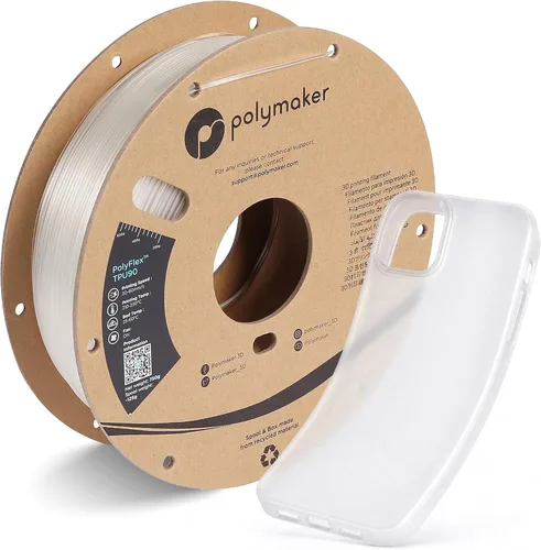 Vista 12 de Polymaker Filamento TPU 0.07 in 90A Flexible 1.65 lbs, Negro 111 - 1.75 mm 1.65 lbs Tpu90 Negro (Código hexagonal: #16161a)