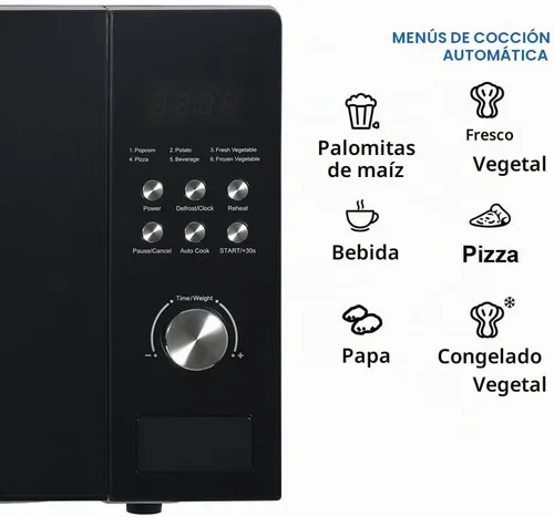 Vista 8 de Emerson MW1101B-A Horno microondas de encimera con control de botón, pantalla LED de 1000 W, 10 niveles de potencia, 6 menús automáticos, plato