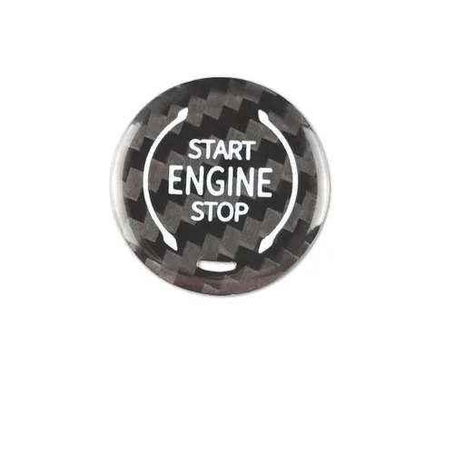 Vista 7 de Botón de arranque de fibra de carbono compatible con Corvette C8 2020 2021 2022 2023 2024 2025 2026 (negro)