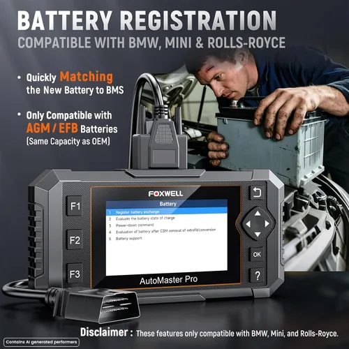 Vista 13 de FOXWELL NT510 Pro apto para BMW, herramienta de escaneo 2 en 1 y probador
