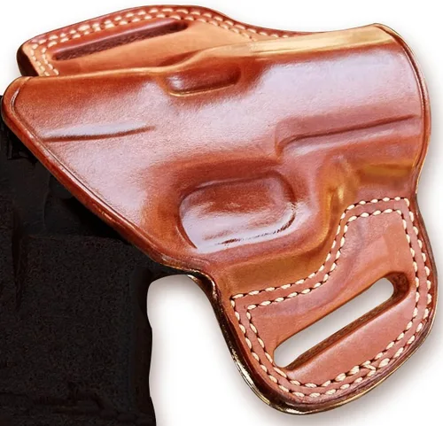 Vista 2 de Masc Funda de cuero prémium para cinturón OWB con parte superior abierta para P365 Micro Compact de 3.1 pulgadas, dibujo a mano derecha, marrón