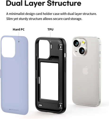 Vista 3 de GOOSPERY Parachoques magnético para puerta compatible con iPhone 13 Mini, tarjetero tipo cartera, cierre automático, protección de doble capa