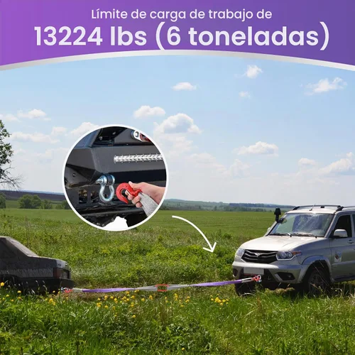 Vista 5 de 2 correas de elevación con ganchos, 3.3 pies, capacidad de 4409 libras, eslinga de brida de poliéster, correa resistente de dos patas para motores