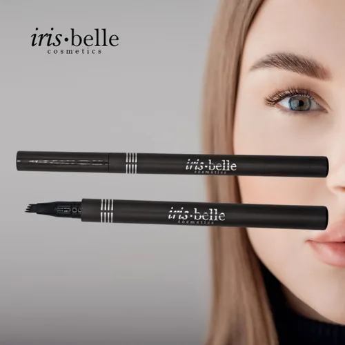 Vista 3 de IRIS.BELLE 2 bolígrafos de tinta para cejas impermeables con microblading. Bolígrafo de tatuaje de 4 líneas, aspecto natural, oferta de 2 piezas