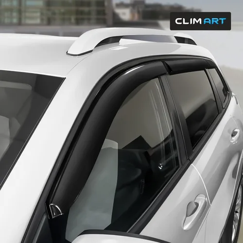 Vista 2 de CLIM ART - Protectores de lluvia increíblemente duraderos para Jeep Cherokee 2014-2023, deflectores de ventana originales con cinta adhesiva