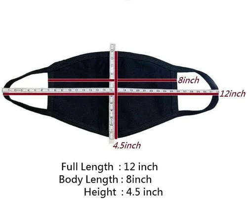 Vista 3 de GALAXYLENSE Paquete de 6 mascarillas de algodón lavables para niños, reutilizables, color negro, protección transpirable para el cuidado personal