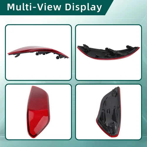 Vista 2 de AUTOKAY Reflector De Moldura De Parachoques Trasero Derecho Se Ajuste Para Porsche Cayenne 2011-2014# 95863110600 - Rojo