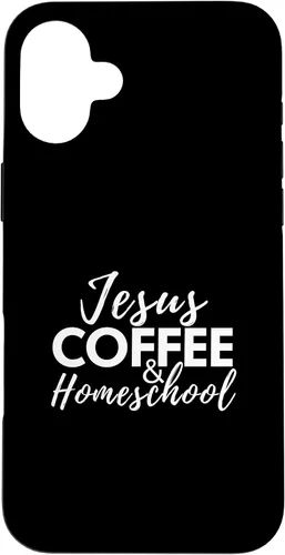 Vista 23 de Jesus Coffee and Homeschool Christian Family Faith Coffee Case for iPhone 17