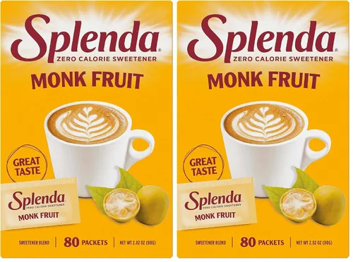 Vista 8 de SPLENDA Monk Fruit - Edulcorante a base de plantas cero calorías, sin eritritol, sustituto de azúcar Keto (80 unidades)