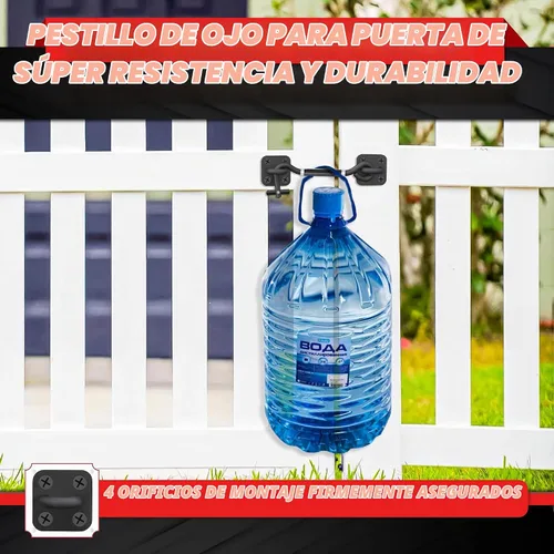 Vista 6 de Gancho de cabina de privacidad ajustable de 6 a 10 pulgadas, pestillo de puerta de granero