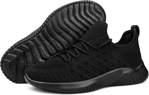 Vista 4 de Feethit - Tenis para mujer, estilo fácil de poner, antideslizantes, transpirables, ligeros ideales para caminar, correr y gimnasio