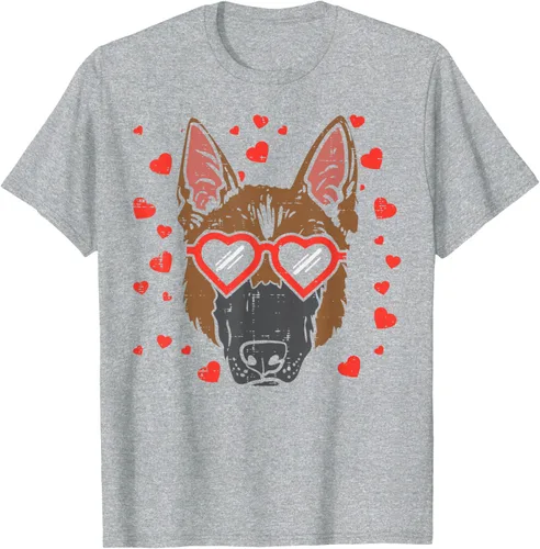 Vista 38 de Camiseta de regalo para perro con cara de pastor alemán, Negro, S