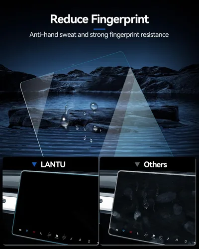 Vista 4 de Paquete de 2 protectores de pantalla AR modelo 3 para Tesla Model 3 2024 2025, accesorios de 15 pulgadas, control central antirreflectante