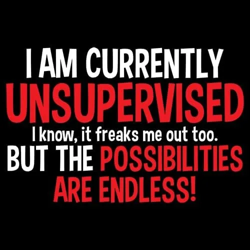 Vista 2 de I'm Currently Unsupervised Novelty Graphic Sarcastic Humorous Mens Funny T Shirt