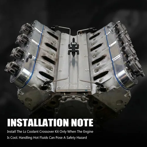 Vista 4 de LS - Kit de ventilación de vapor cruzado de refrigerante con tubo cruzado de refrigerante, kit completo de puerto de vapor LS compatible con motores