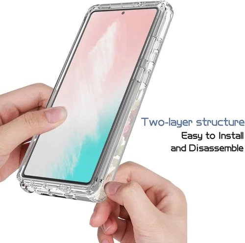 Vista 4 de Funda para Galaxy Note 20 5G/Samsung Note 20 SM-N981U con protector de pantalla de vidrio templado, funda protectora de cuerpo completo