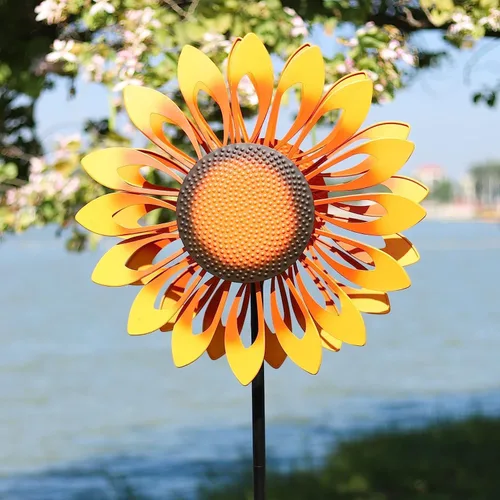 Vista 8 de Pure Echo Molinillos de viento para exteriores para patio y jardín, grandes, molinillos de viento de metal y esculturas de viento de 84 pulgadas