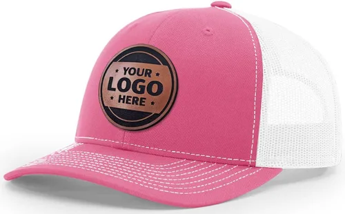 Vista 29 de Sombrero de parche de cuero de camionero personalizado grabado con láser