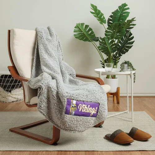 Vista 14 de FOCO Manta Sherpa de nube con logotipo grande del equipo de la NFL, 60 x 70 pulgadas