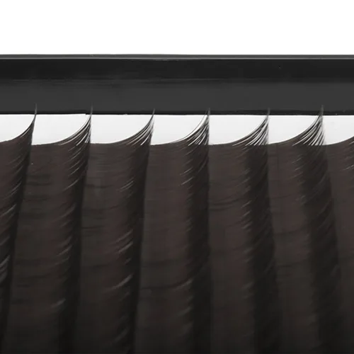 Vista 7 de Scala - Pestañas postizas de grosor de 0.004 in, rizo C, marrón claro, marrón oscuro, negro y marrón, extensión de pestañas postizas naturales