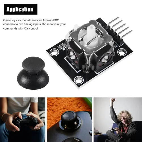 Vista 4 de Diitao 5PCS Dual-axis XY Joystick ModuleJoystick Game ControllerGame Joystick Lever Sensor Breakout Module Replacement Joystick Analog Thumb Stick