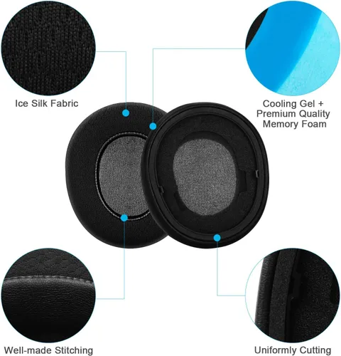 Vista 2 de ELZO Almohadillas de repuesto para Steelseries Arctis Nova Pro Wireless, almohadillas de gel refrescante para Nova Pro Wireless