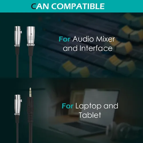 Vista 4 de Sherr Paquete de 2 micrófonos de condensador XLR, kit de micrófono cardioide de estudio profesional, incluye micrófonos cardioides, soporte
