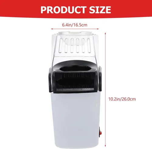 Vista 2 de PRETYZOOM Pequeña máquina de palomitas de maíz para uso doméstico, portátil, ligera, eléctrica, para cocina, dormitorio, oficina