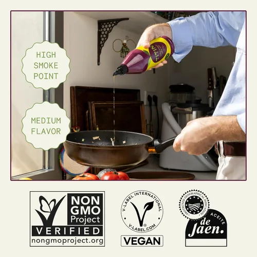 Vista 4 de TITIN Aceite de oliva virgen extra para cocinar todos los días, 2 litros x 1 unidad, alto polifenol, aceite de oliva picual prensado en frío