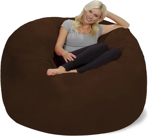 Vista 28 de Chill Sack Bean Bag Funda para silla, 3 pies, microgamuza - Oliva