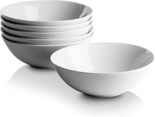 Vista 12 de 10 Strawberry Street Simply White - Plato redondo para ensalada de 7.5 pulgadas, juego de 6