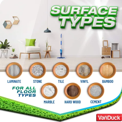 Vista 8 de VanDuck Almohadillas de limpieza de microfibra compatibles con trapeadores Bona de 18 pulgadas (paquete de 3) Almohadillas de limpieza de pisos